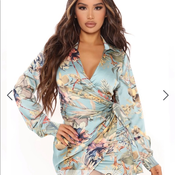 NWT FashionNova Paradise Mini Dress - Picture 2 of 7